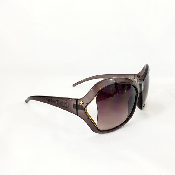 Electric Heartache Clear Grey Butterfly Black Polarized Lens Sunglasses ES1405